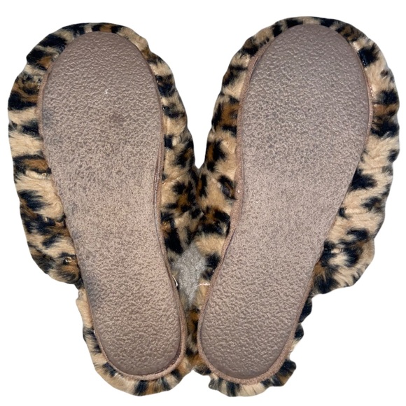 MADEWELL Quilted Scuff Leopard Cheetah Slip On MB847 Lounge Slippers Size 7 - Picture 2 of 13